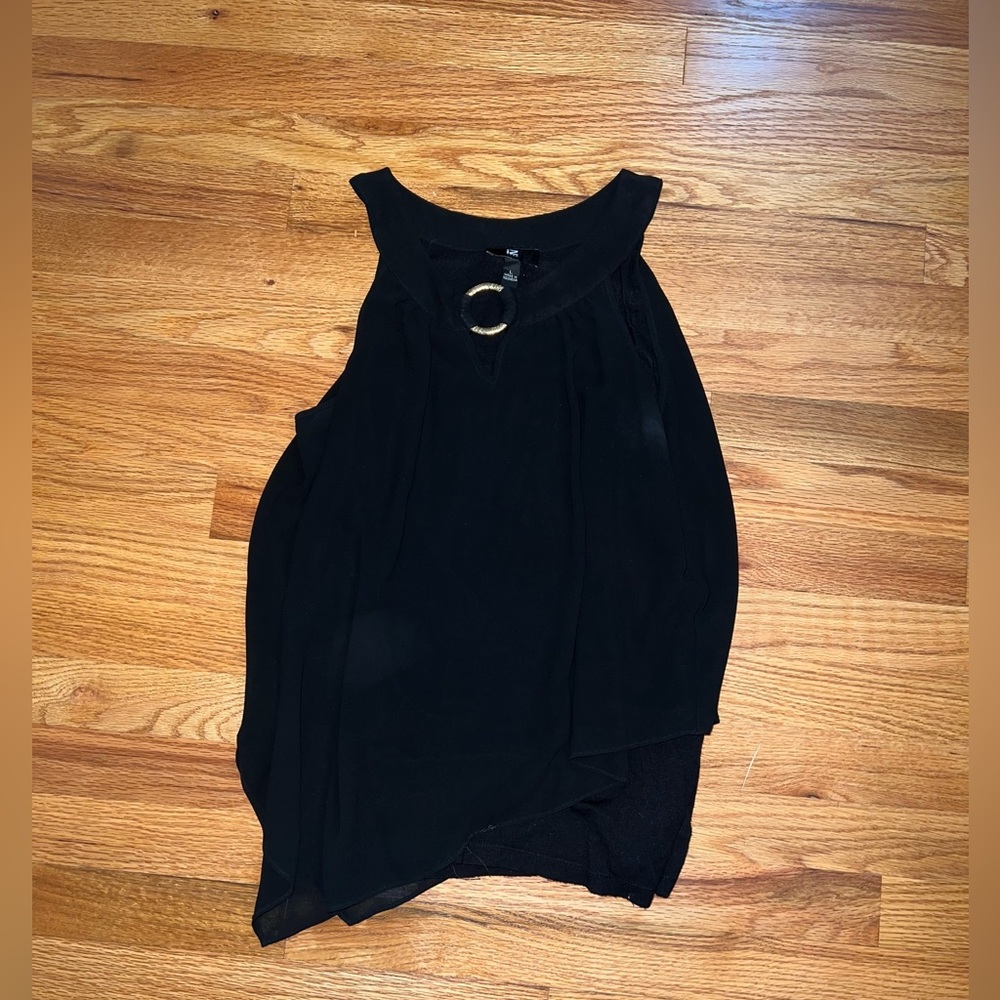 IZ Byer Black Blouse Tank Top